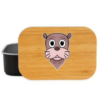 Seelöwe Tierkopf Tier Kopf - Lunch Box - Schwarz - Vorne