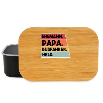 Busfahrer Papa Vatertag - Lunch Box - Schwarz - Vorne