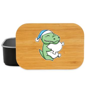 Crocodile avec oreiller et bonnet somnolent - Boîte à goûter - noir - Devant