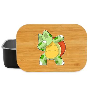 Tortue Hip Hop Danse - Boîte à goûter - noir - Devant