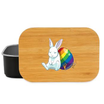 Hase Ostern Regenbogen - Lunch Box - Schwarz - Vorne