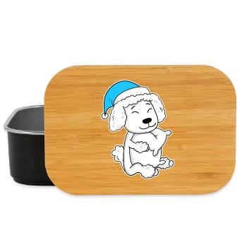Poodle Sleeping Tiredness Dog - Lunch Box - black - Front