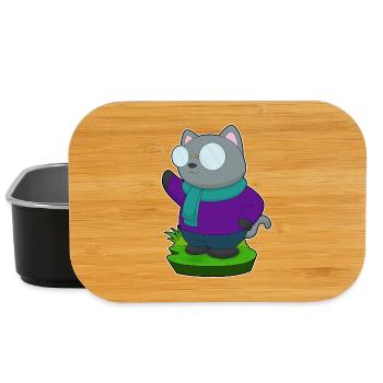 Écharpe d’hiver pour chat - Boîte à goûter - noir - Devant