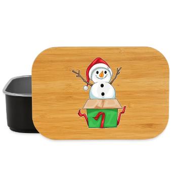Boîte en carton de Noël Snowman - Boîte à goûter - noir - Devant