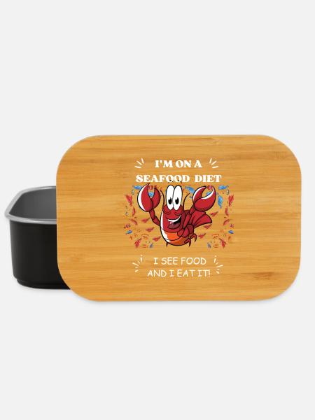 I'm on a seafood diet - Funny Tee - Lunch Box - Schwarz