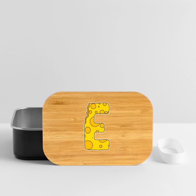 Letter E - Initial Letter E - Cheese Motif Lunch Box