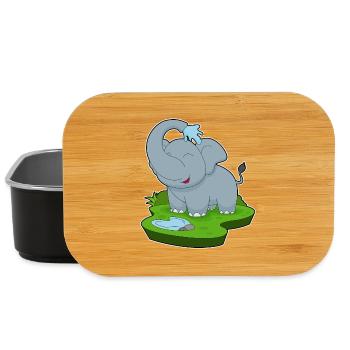 Elefant Wasser - Lunch Box - Schwarz - Vorne