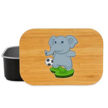 Elefant Fußballspieler Fußball Sport - Lunch Box - Schwarz - Vorne