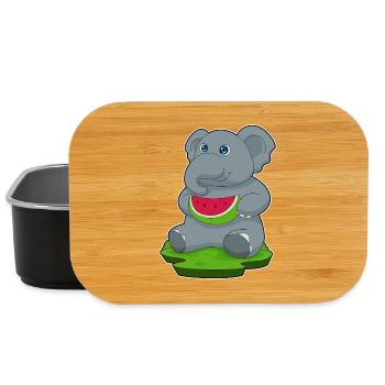 Elephant Watermelon - Lunch Box - black - Front