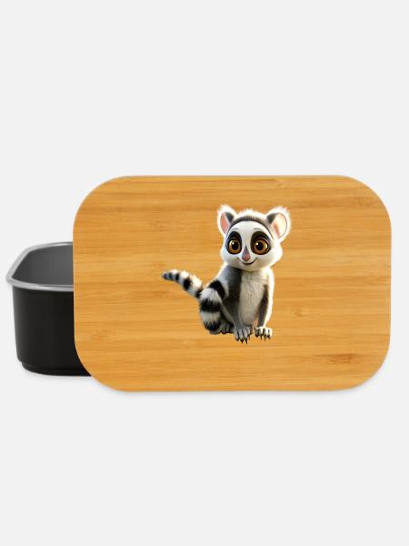 Ring-tailed lemurs lover Lemur ring-tailed lemurs Maki ring-tailed lemur - Lunch Box - black