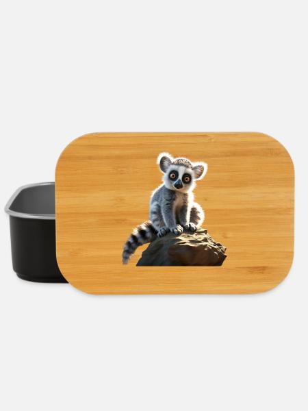 Katta Lemuren Liebhaber Lemur Kattas Maki Katta - Lunch Box - Schwarz