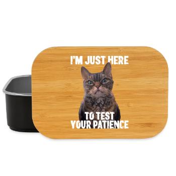 Just here to test your patience - Lunch Box - black - Front