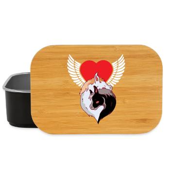 Celestial Horses Love Heart Horse Fool Rider - Lunch Box - black - Front
