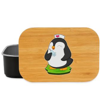 Penguin Nurse Nursing Everyday Life - Lunch Box - black - Front
