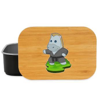 Pferd Karate Kampfsport - Lunch Box - Schwarz - Vorne