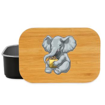 Elefant Erdnüsse - Lunch Box - Schwarz - Vorne