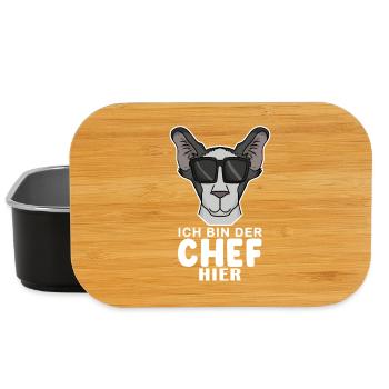 Chef Spruch Anführer Hund - Lunch Box - Schwarz - Vorne