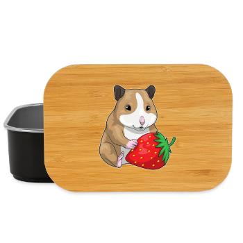 Hamster Fraise - Boîte à goûter - noir - Devant