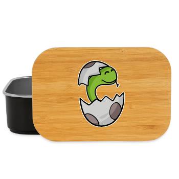 Bébé serpent enfant en bas âge Motif - Boîte à goûter - noir - Devant