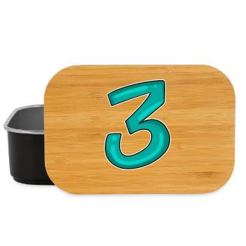 3 - Three - Third - Lunch Box - black - Front