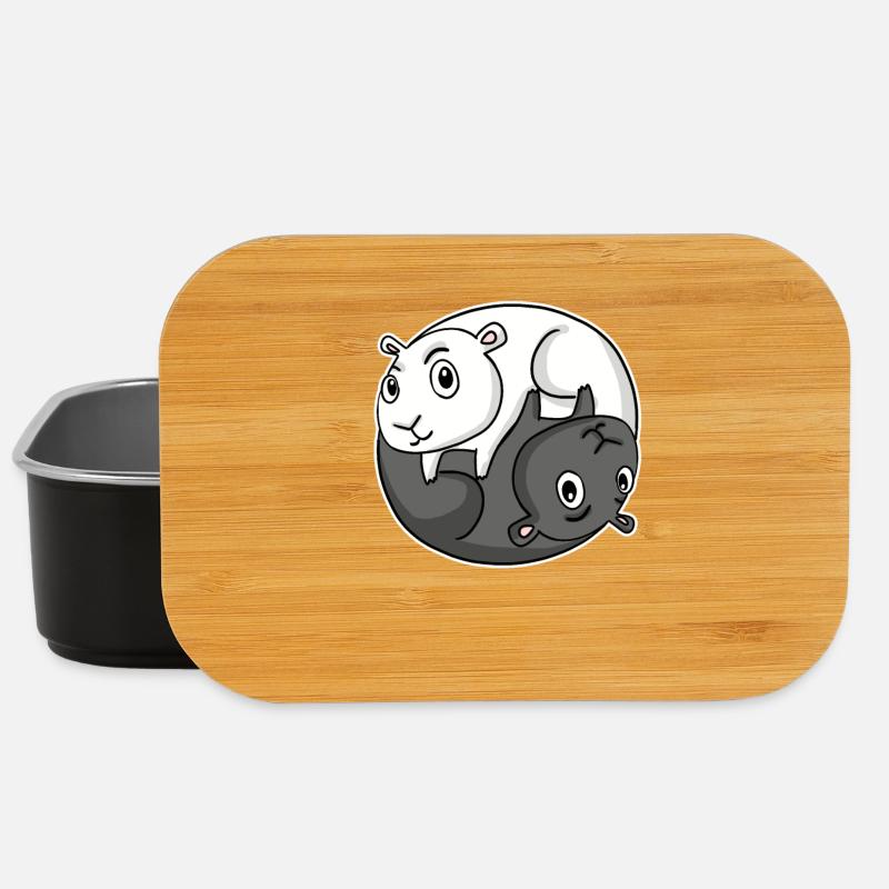 Yin Yang Guinea Pig Guinea Pig - Lunch Box - black
