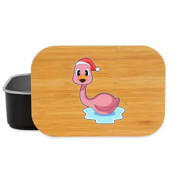 Chapeau de père Noël flamant rose - Boîte à goûter - noir - Devant