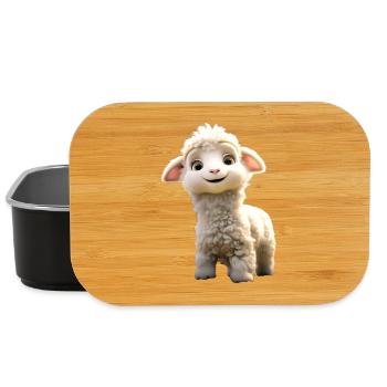 Sheep Lamb Mow Sheep Shepherd Cute Sheep Sheep - Lunch Box - black - Front