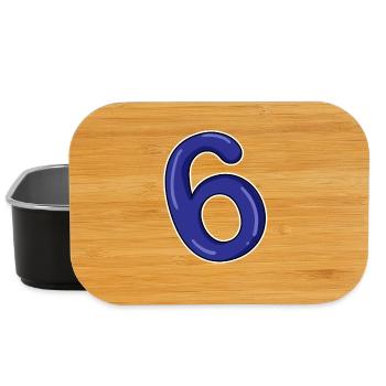 Number 6 Number Blue - Lunch Box - black - Front
