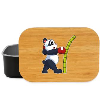 Panda Boxer Boxing Gloves Boxing - Lunch Box - black - Front