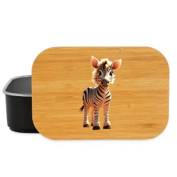 Zebra Africa I Love Cute Zebras Wild Zebra - Lunch Box - black - Front