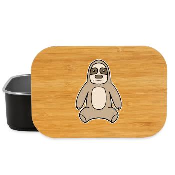 Paresseux Motif Animal - Boîte à goûter - noir - Devant