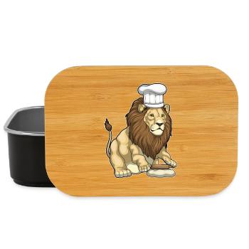 Löwe Bäcker Nudelholz Backen - Lunch Box - Schwarz - Vorne