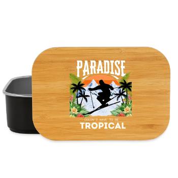 Paradise Doesn't Have To Be Tropical - Skiing - Lunch Box - Schwarz - Vorne