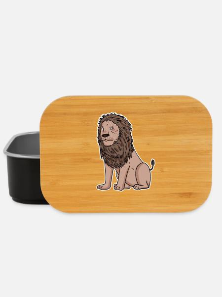 Lion Motif - Boîte à goûter - noir
