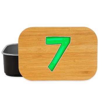 7 Nummer Zahl Grün - Lunch Box - Schwarz - Vorne