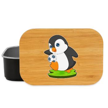 Pinguin Fußballspieler Fußball - Lunch Box - Schwarz - Vorne