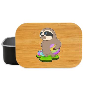 Faultier Ostern Ostereier - Lunch Box - Schwarz - Vorne