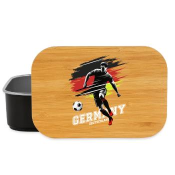 Fußball Deutschland Flagge Fahne Spieler Grunge - Lunch Box - Schwarz - Vorne