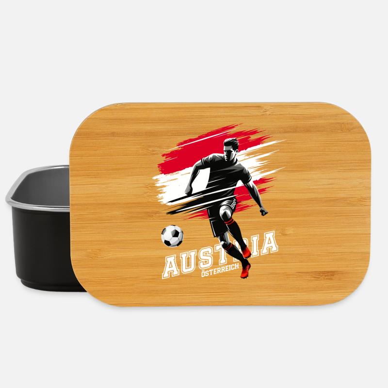 Soccer Austria Austria Flag Flag Player - Lunch Box - black