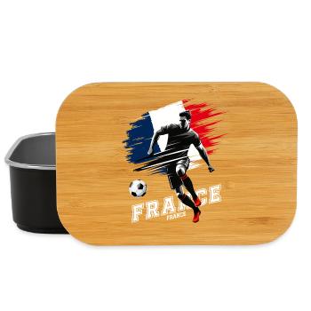 Fußball Frankreich France Flagge Fahne Spieler - Lunch Box - Schwarz - Vorne