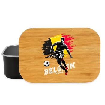 Football Belgium Belgique Flag Flag Player - Lunch Box - black - Front