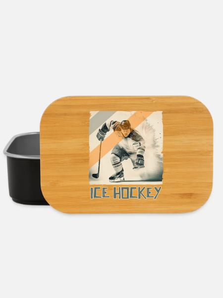Eishockeyspieler Eishockey - Lunch Box - Schwarz