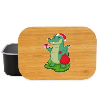 Crocodile Christmas Package - Lunch Box - black - Front
