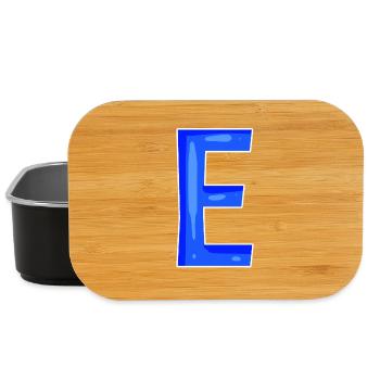 Buchstabe E - Anfangsbuchstabe E - Lunch Box - Schwarz - Vorne