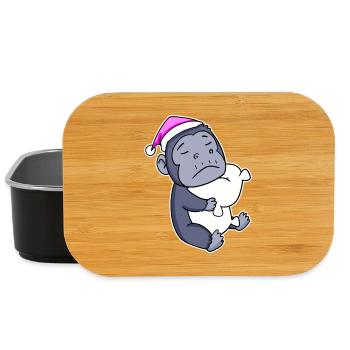 Gorille Fatigué Dormir Fille Endormie - Boîte à goûter - noir - Devant