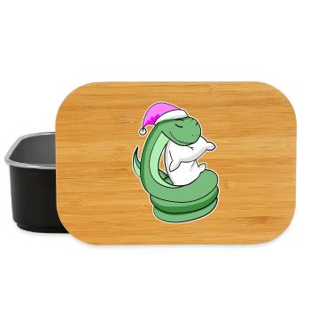 Serpent Fatigué Dormir Fille De Sommeil - Boîte à goûter - noir - Devant
