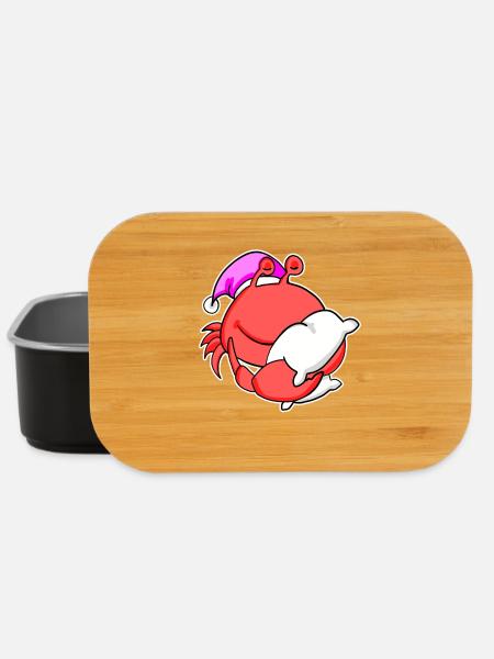 Krabbe Müde Ausschlafen Schlafen Mädchen - Lunch Box - Schwarz