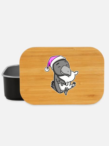 Krähe Müde Ausschlafen Schlafen Mädchen - Lunch Box - Schwarz