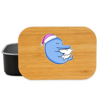 Dolphin Tired Sleeping Sleeping Girl - Lunch Box - black - Front
