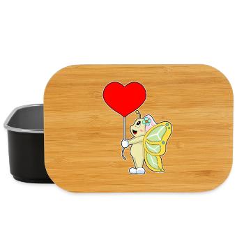 Butterfly Bride Heart Wedding - Lunch Box - black - Front